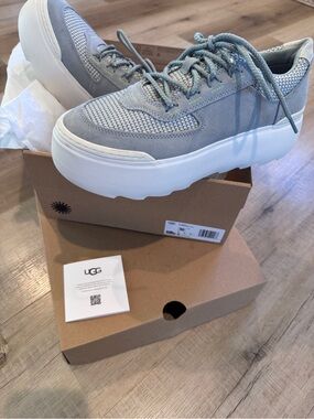 UGG Chunky Lace-Up Sneakers in Light Blue